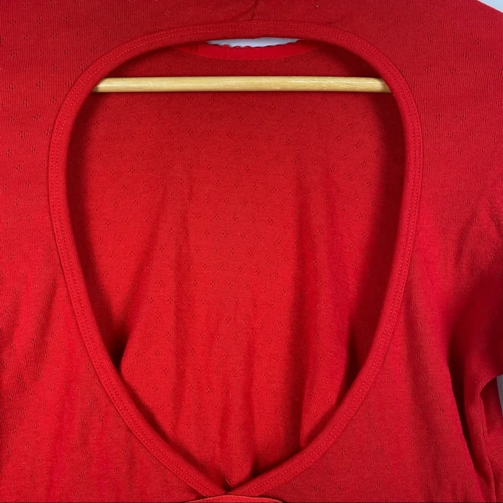 SAVAGE x FENTY Red Long Sleeve Crop Top L - Picture 6 of 10
